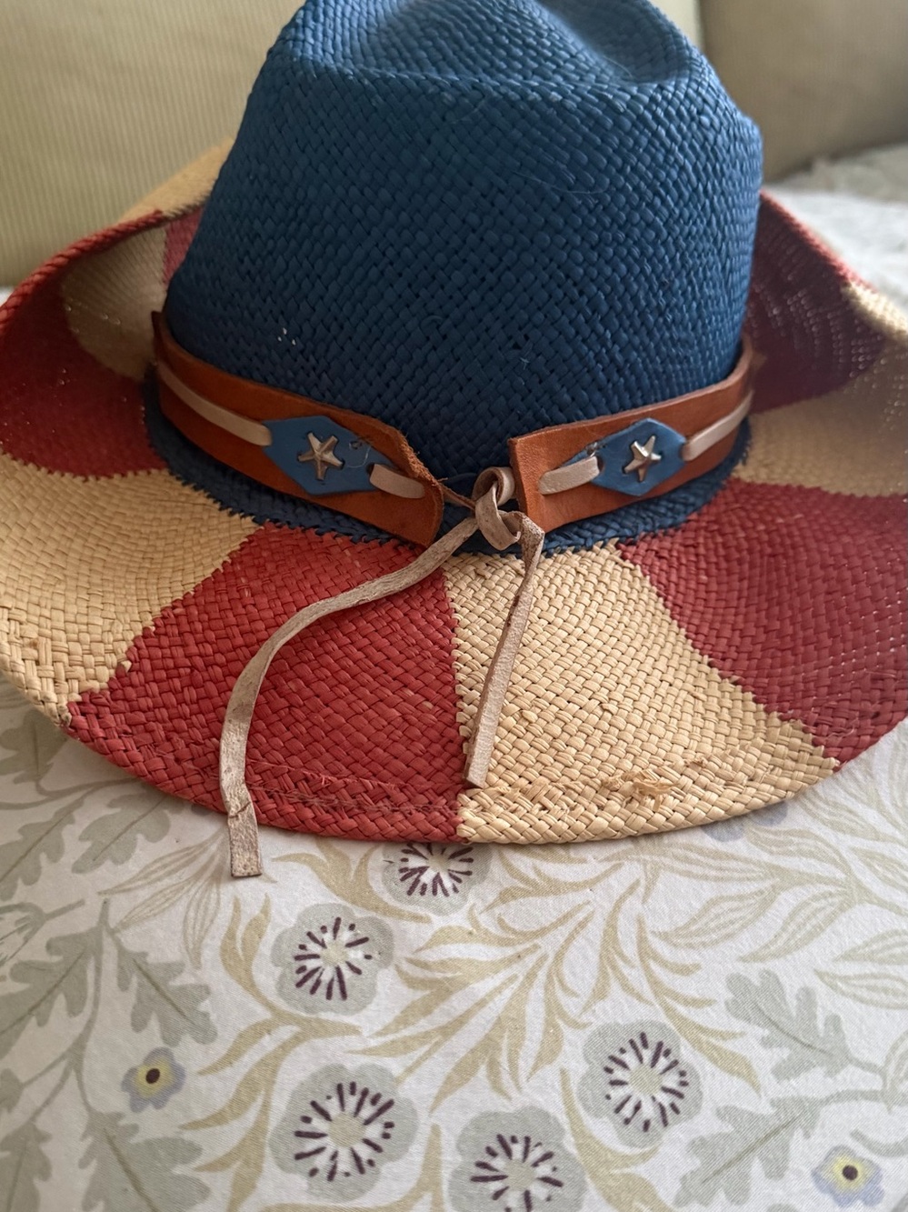 Bullhide by Monte Carlo Hat Co. American star studded flag 4th of July sz small - Picture 4 of 7